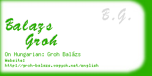 balazs groh business card